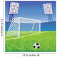 Soccer detailed goal  and net. Vector illustration. Wall Mural