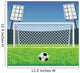 Soccer detailed goal and field. Vector illustration. Wall Mural