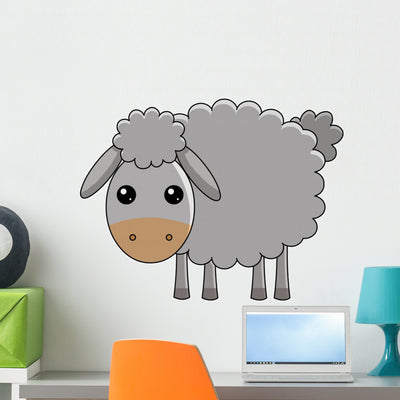 Paschal Lamb Wall Decal shown on a wall