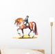 Dressage rider cartoon. Wall Decal
