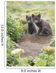 Two Arctic Fox Kits Sitting Near Their Den Wall Mural