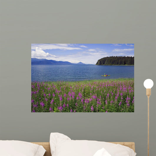 Man Sea Kayaking along Wall Decal