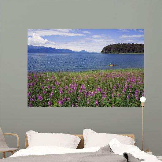 Man Sea Kayaking along Wall Decal