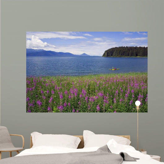 Man Sea Kayaking along Wall Decal