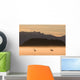 Kayakers Paddling Through The Misty Waters Of Favorite Passage, Wall Mural