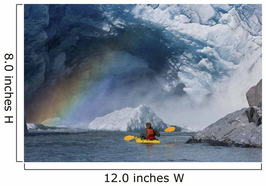 Kayaker Explores Melt Stream Wall Decal