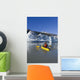 A Kayaker Paddles The Icy Waters Of Mendenhall Lake Wall Mural