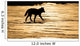 Silhouetted Archipelago Wolf Trotting Across Snow Field Wall Mural