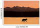 Silhouette Of A Wolf Walking At Sunset Wall Mural