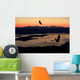 Silhouette Of Bald Eagles Wall Mural