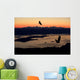 Silhouette Of Bald Eagles Wall Mural