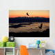 Silhouette Of Bald Eagles Wall Mural