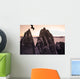 Bald Eagle Flying Past Taku Towers On The Juneau Ice Field At Sunset Wall Mural