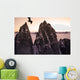 Bald Eagle Flying Past Taku Towers On The Juneau Ice Field At Sunset Wall Mural
