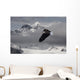 Bald Eagle Soars Above The Snow And Ice Of Mendenhall Glacier Wall Mural