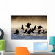 Canada Geese Take Flight On A Misty Winter Morning In Sub Zero Temps Wall Mural