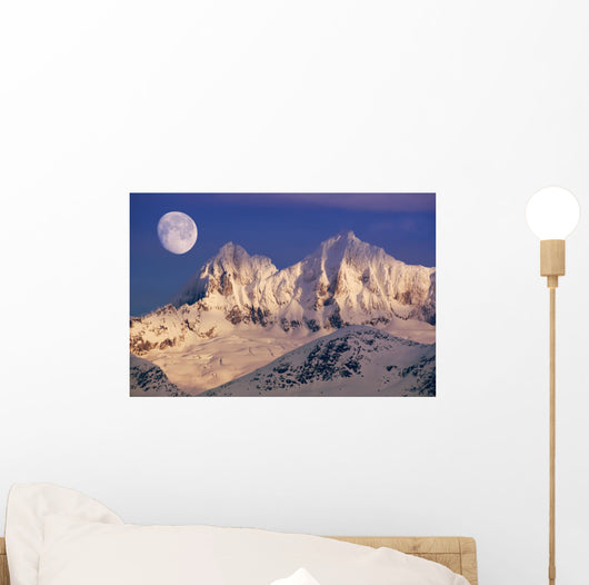 Moonrise Dawn over Mendenhall Wall Decal