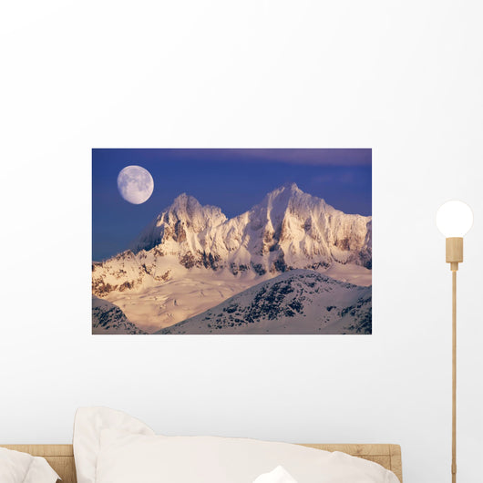 Moonrise Dawn over Mendenhall Wall Decal