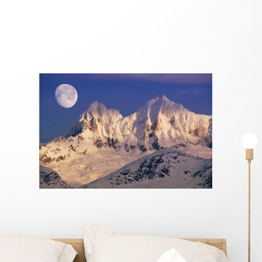 Moonrise Dawn over Mendenhall Wall Decal