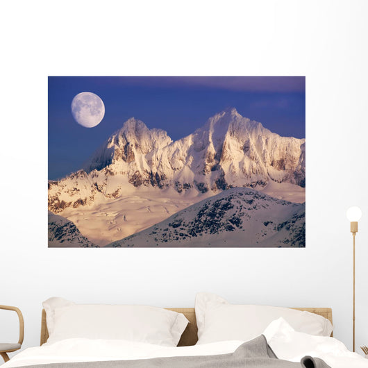 Moonrise Dawn over Mendenhall Wall Decal