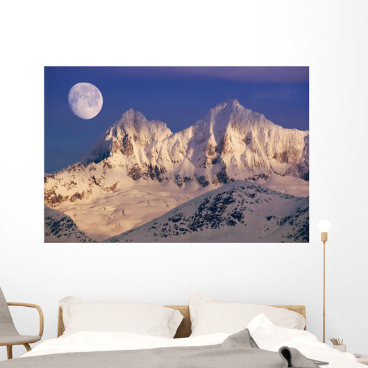 Moonrise Dawn over Mendenhall Wall Decal