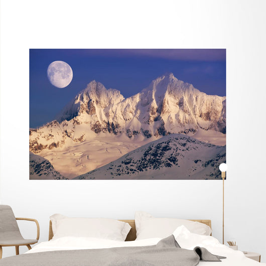 Moonrise Dawn over Mendenhall Wall Decal