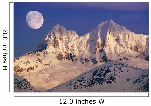 Moonrise Dawn over Mendenhall Wall Decal
