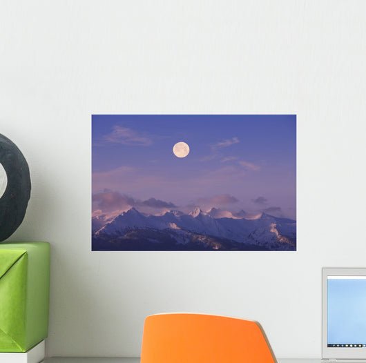 Full Moon Sets over Wall Decal 1