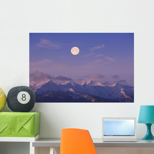Full Moon Sets over Wall Decal 1