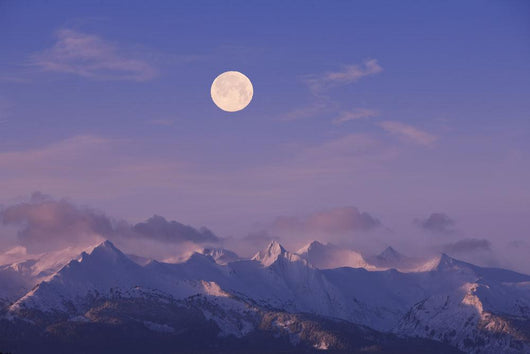 Full Moon Sets over Wall Decal 1