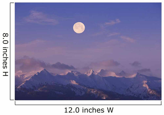Full Moon Sets over Wall Decal 1