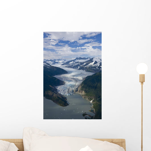 Aerial Mendenhall Glacier Wall Decal