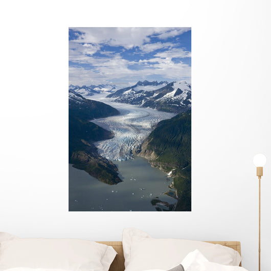 Aerial Mendenhall Glacier Wall Decal