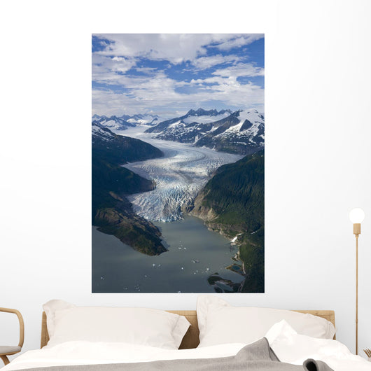 Aerial Mendenhall Glacier Wall Decal