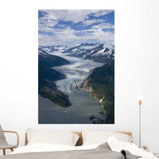 Aerial Mendenhall Glacier Wall Decal