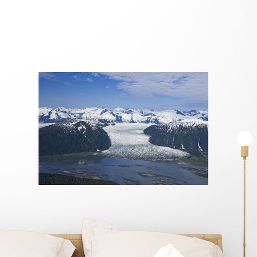 Aerial View Of Taku River And Hole In The Wall Glacier Wall Mural