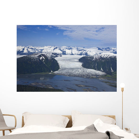 Aerial View Of Taku River And Hole In The Wall Glacier Wall Mural