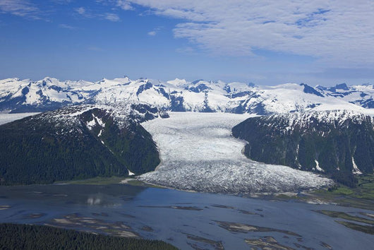 Aerial View Of Taku River And Hole In The Wall Glacier Wall Mural