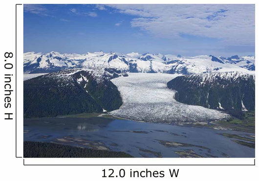 Aerial View Of Taku River And Hole In The Wall Glacier Wall Mural