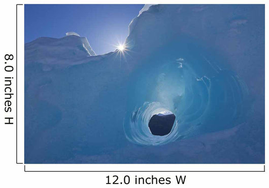 Small Tunnel Eroded In An Iceberg Frozen In Mendenhall Lake Wall Mural