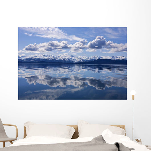 Scenic View Of The Chilkat Mountains Reflecting In Lynn Canal Wall Mural