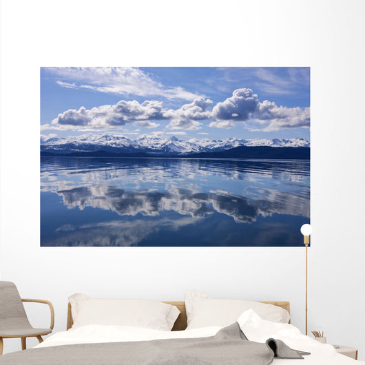 Scenic View Of The Chilkat Mountains Reflecting In Lynn Canal Wall Mural