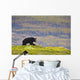A Black Bear Foraging For Berries Wall Mural