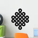 Tibetan Endless Knot - Black / White - Diagonal Wall Decal