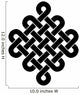 Tibetan Endless Knot - Black / White - Diagonal Wall Decal