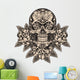 Skull with roses Wall Decal