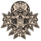 Skull with roses Wall Decal