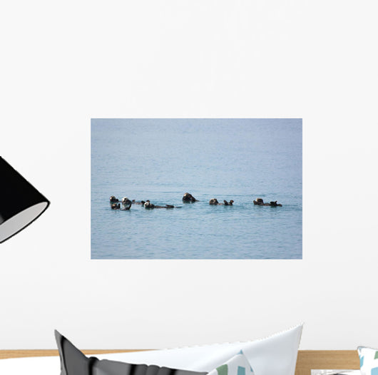 Sea Otters Swimming In Prince William Sound Wall Mural