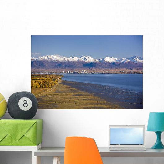 Aerial Anchorage Skyline Wall Decal