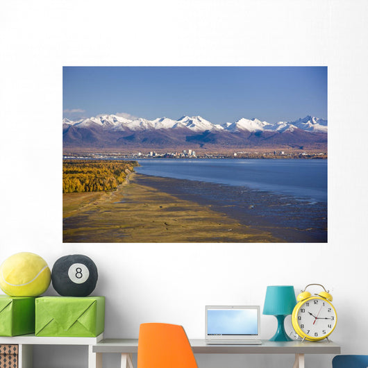 Aerial Anchorage Skyline Wall Decal
